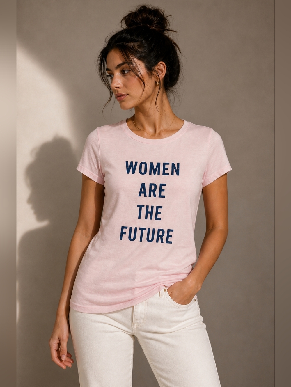 GAP Pink Tee T-Shirt Women are the Future XL